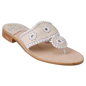 Jack Rogers tan/white sandals size 9W!